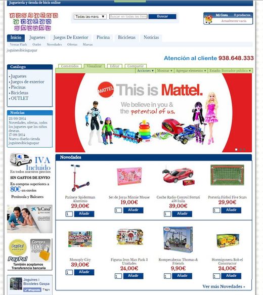 Neues Design für den Joguinesibicisgaspar-Store