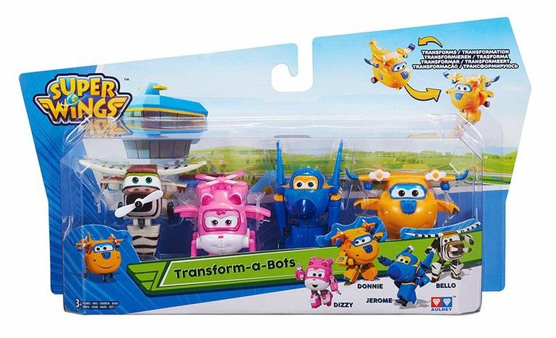 Super Wings Pack 4 avions Transform Bots est une promotion où vous pouvez avoir 4 figurines de Super Wings pour seulement 19.99 €
