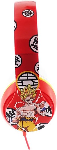 Dragon Ball Z Casque Stereo Goku & Vegeta rouge