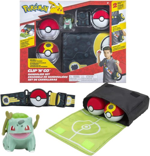 Pokémon Clip 'N' GO Bandolier Set-Includes Bulbasur Battle Figure