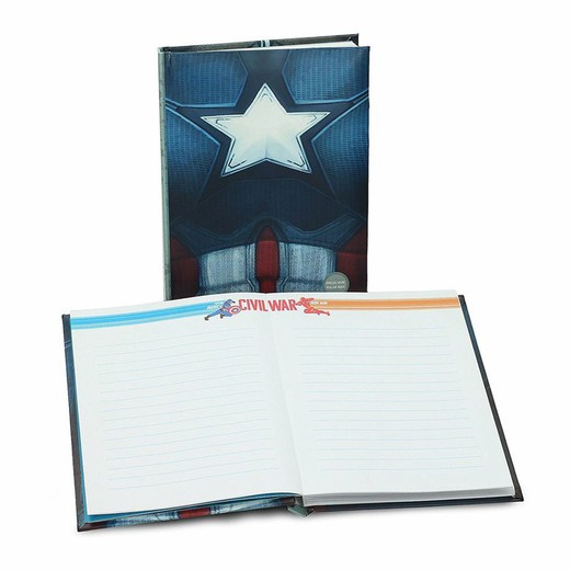 Capitán América libreta torso con luz