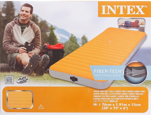 Intex Matelas camping gonflable Super-Tough Fiber-Tech