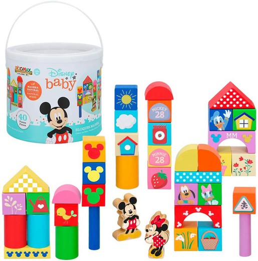 Disney Wooden Building Blocks 40 Pcs