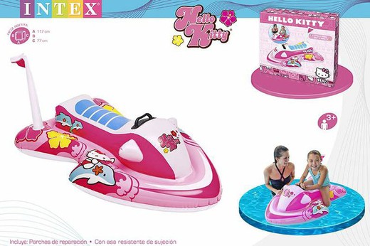 Figure gonflable Jet Boat Bonjour Kitty Intex