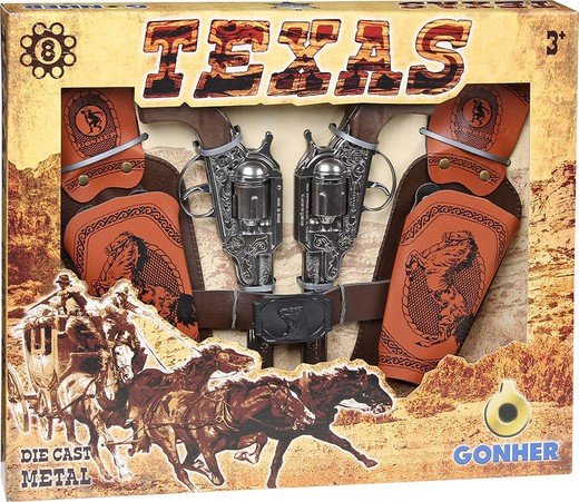 Gonher coffret Texas cowboy avec 2 pistolets