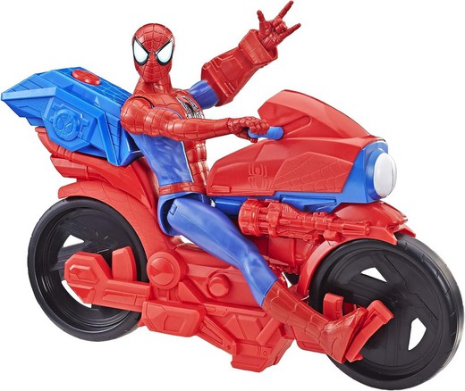 Marvel Spiderman avec moto Spider électronique