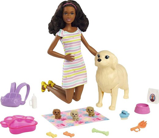 Mattel Barbie Famille Coffret Naissance des Chiots