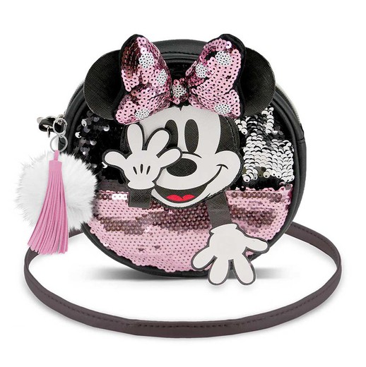 Minnie Mouse round sequined bag