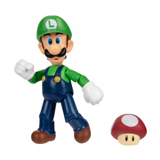 Nintendo Figura Luigi con Superchampiñón 10 cm