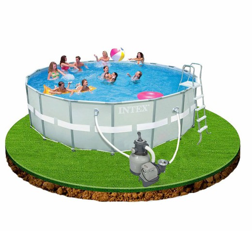 Intex Ultra Frame Pool 549 x 132 cm with filter sand