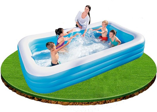 Sun Club Rectangular Inflatable Family Pool 120 in x 72 in x 22 in