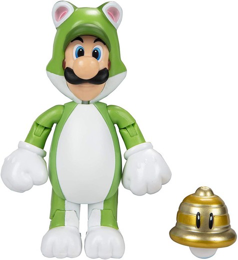 Super Mario Figura Luigi Felino con Campana