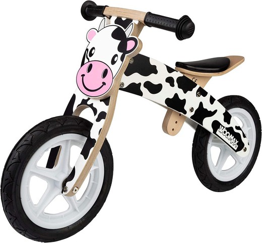 Wooden kid Balance Bike little cow 12”