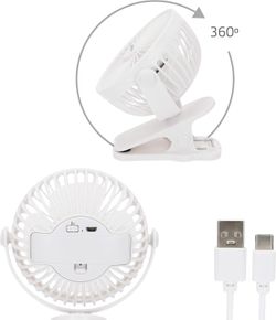 AKTIVE 61590 Petit ventilateur silencieux avec clip