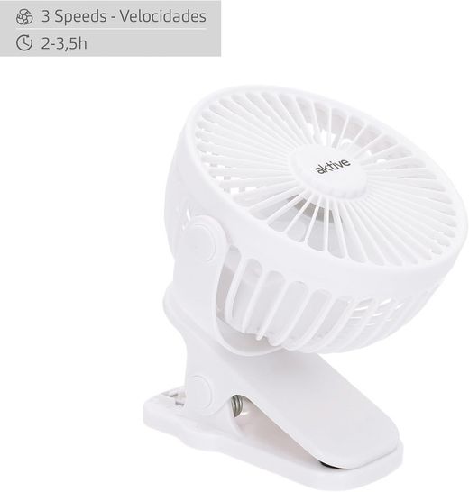 AKTIVE 61590 Petit ventilateur silencieux avec clip