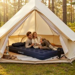 Avenli aufblasbares Luftbet Campingmatratze Set 203 x 152 x 22 cm, inklusive 2 Kissen und Luftpumpe