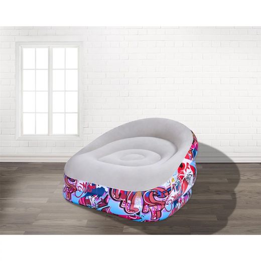 Avenli aufblasbarer Graffiti-Sessel 105 cm x 98 cm x 65 cm