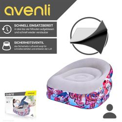 Avenli aufblasbarer Graffiti-Sessel 105 cm x 98 cm x 65 cm