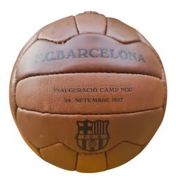 Ballon FC Barcelone rétro historique en cuir