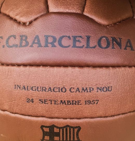 Ballon FC Barcelone rétro historique en cuir