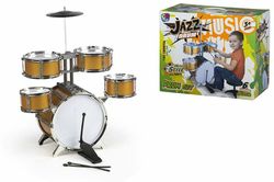 Batería musical para niños con banqueta