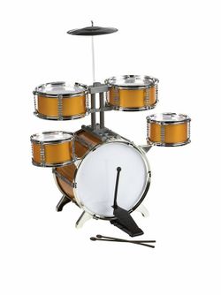 Batería musical para niños con banqueta