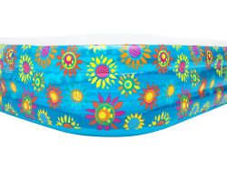 Bestway 54121 Floral Familien-Schwimmbecken, rechteckig, aufblasbarer Pool, 305 cm