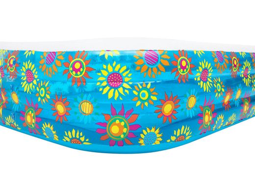 Bestway 54121 Floral Familien-Schwimmbecken, rechteckig, aufblasbarer Pool, 305 cm