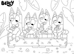 Bluey ECO Doppelseitiges Malpuzzle, 24 Teile, XL