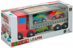 Anhänger mit 3 Holzautos