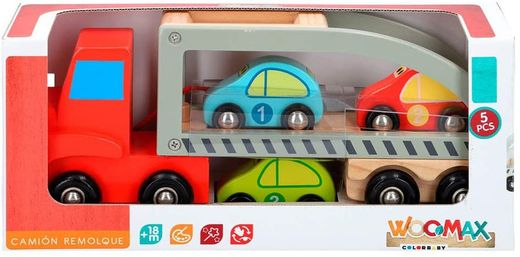 Anhänger mit 3 Holzautos