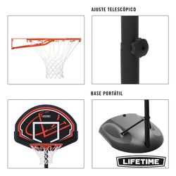Lifetime Basketballkorb, höhenverstellbar 168 cm-229 cm