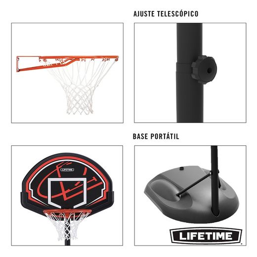 Lifetime Basketballkorb, höhenverstellbar 168 cm-229 cm