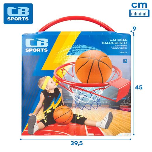 CB Sports Basketballkorb mit Ball und Pumpe