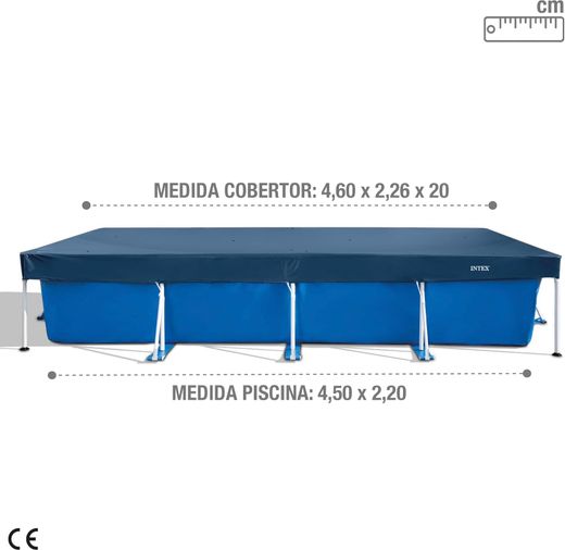 Intex 28039 Bachê pour piscine rectangulaires 4,6 m x 2,3 m