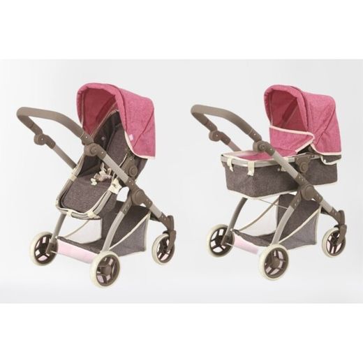 Minimamy Cochecito para muñecas con capota ruedas giratorias