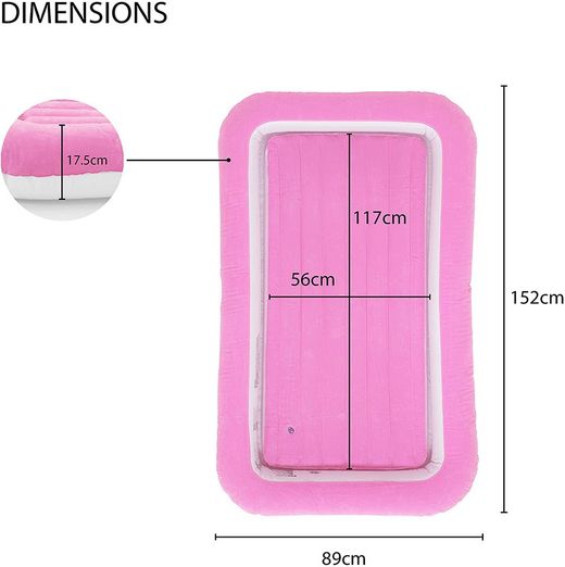 Avenli Colchón Hinchable Infantil 152 cm x 89 cm x 17,5 cm