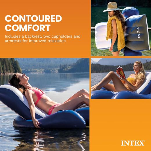 Intex 58868 Floating Recliner Lounge Pool 71" x 53"