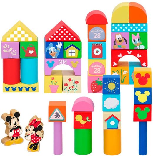 Disney Bloques de madera construcción 40 Pzs