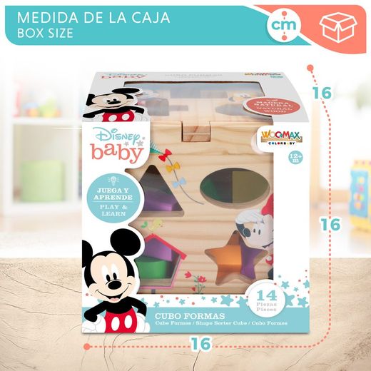 Woomax Disney Mickey Mouse Shape Sorter Cube
