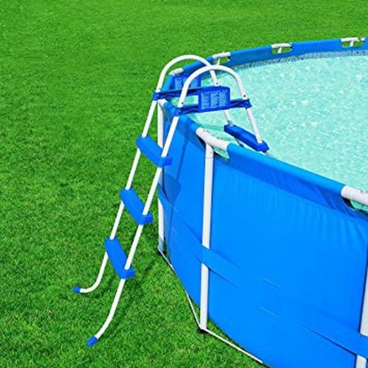 Escalera para piscina con 3 peldaños 109 cm