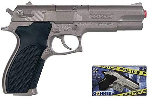 Gonher Pistolet de Police argenté Jouet