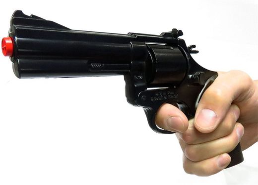 Gonher Schwarzes Polizeipistolen-Spielzeug