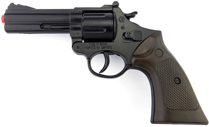 Revolver de police jouet noir 8 coups