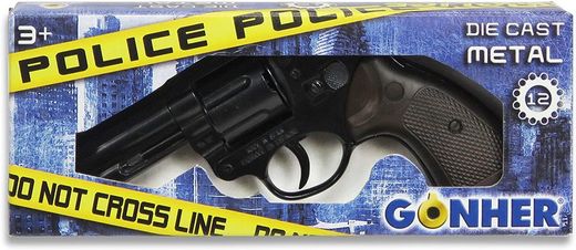 Gonher Schwarzes Polizeipistolen-Spielzeug