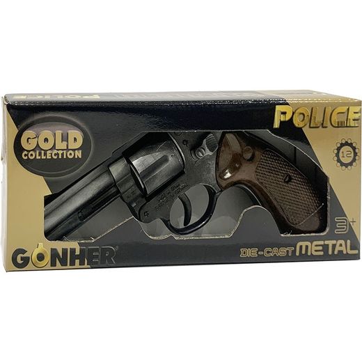 Gonher Revólver Police Gold Collection, 12 tiros