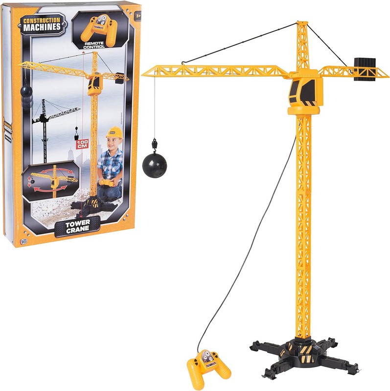 HTI Teamsterz JCB Tower Crane X Series, Construction Crane Toys For Boys  And Girls, Construction vehicle Playsets, Remote Controlled 100cm Crane  Toys