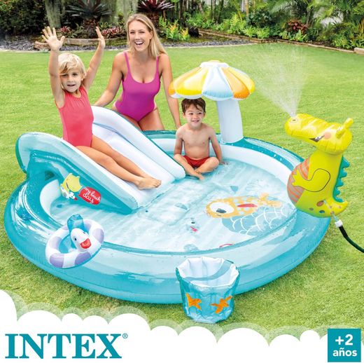 INTEX 57165 Aufblasbarer Kinderpool mit Rutsche