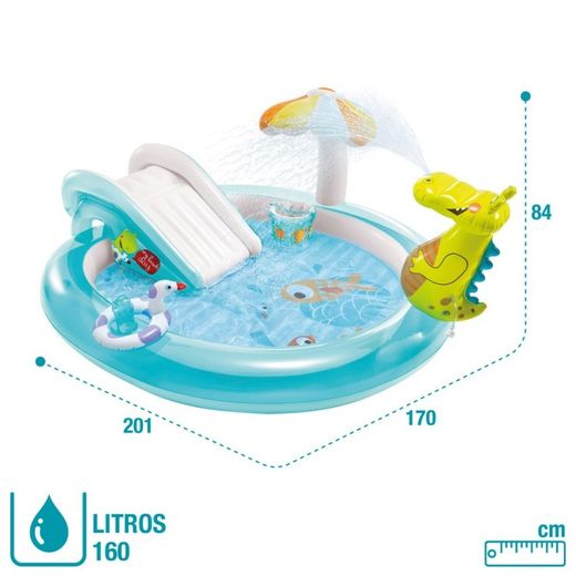 INTEX 57165 Aufblasbarer Kinderpool mit Rutsche