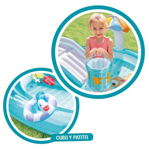 INTEX 57165 Aufblasbarer Kinderpool mit Rutsche